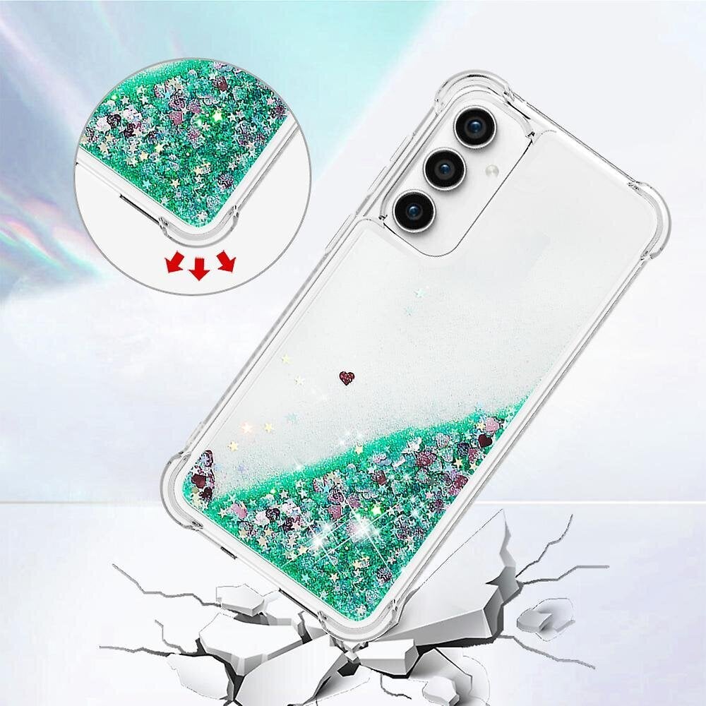 Samsung Galaxy S23 Fe Sparkle Liquid -puhelinkotelolle Pehmeä TPU iskunkestävä suojakuori hinta ja tiedot | Puhelimen kuoret ja kotelot | hobbyhall.fi