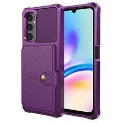 Samsung Galaxy A05s 4G puhelinkuorelle PU+TPU takakansi korttitelineellä hinta ja tiedot | Puhelimen kuoret ja kotelot | hobbyhall.fi