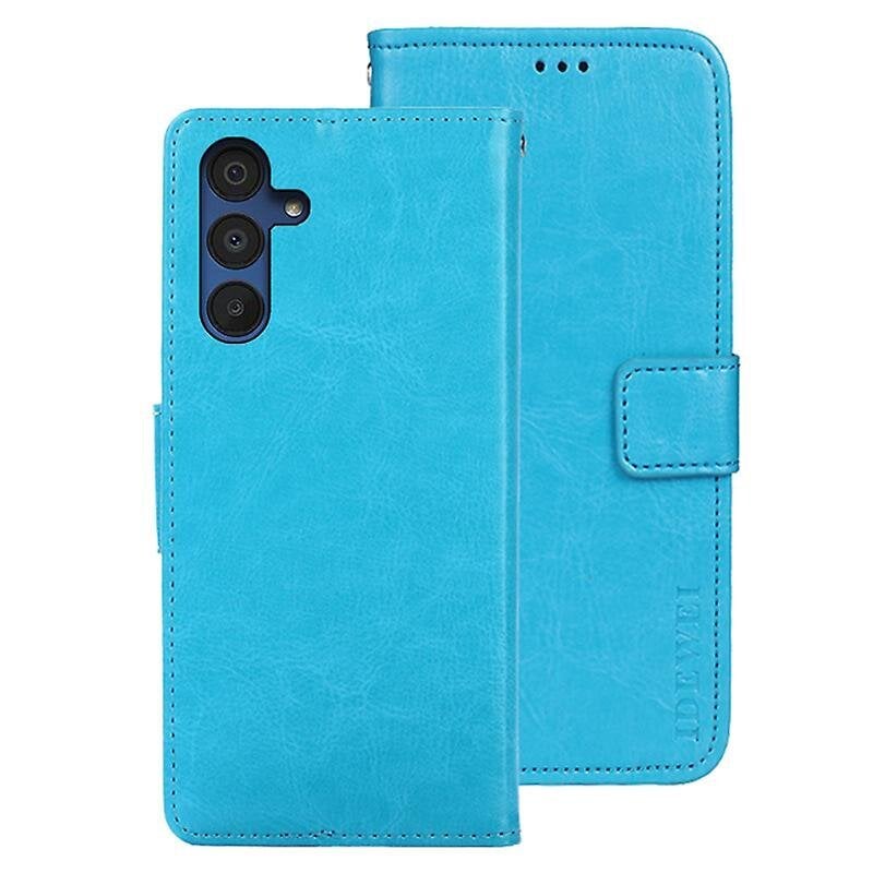 Samsung Galaxy A15 5G Case Crazy Horse Texture -nahkaiselle lompakkosuojalle hinta ja tiedot | Puhelimen kuoret ja kotelot | hobbyhall.fi