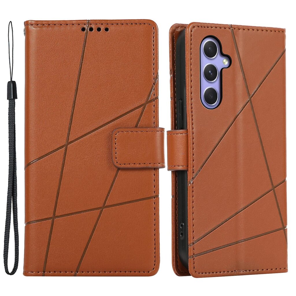 Samsung Galaxy A55 5G Wallet Case Line -puhelimen painettu nahkakuori hinta ja tiedot | Puhelimen kuoret ja kotelot | hobbyhall.fi