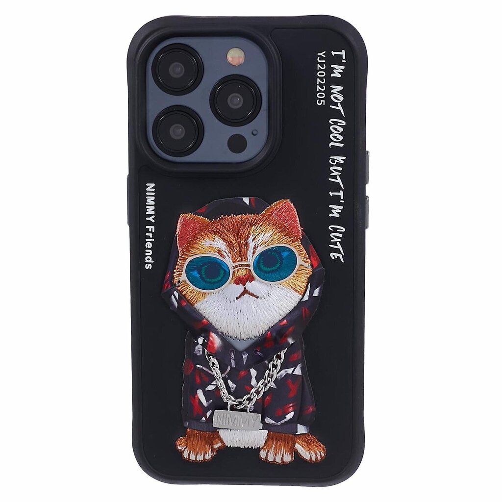 NIMMY Glasses Pet -sarja iPhone 15 Pro Max -kuorelle, kirjontaeläinkuvioinen puhelimen kansi hinta ja tiedot | Puhelimen kuoret ja kotelot | hobbyhall.fi