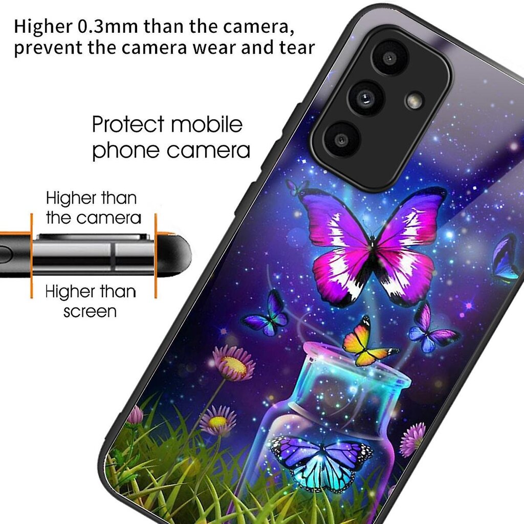 Samsung Galaxy A15 4G/A15 5G kotelolle TPU+karkaistu lasi, kuviotulostus takakuori hinta ja tiedot | Puhelimen kuoret ja kotelot | hobbyhall.fi