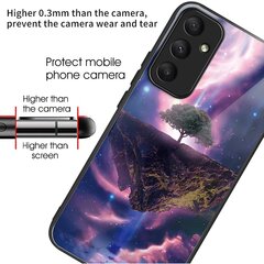 Samsung Galaxy A55 5G karkaistu lasikuorelle TPU-kehyskuvioinen suojakuori hinta ja tiedot | Puhelimen kuoret ja kotelot | hobbyhall.fi