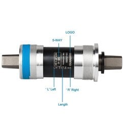 Kasettikeskiö 117.5mm, Shimano hinta ja tiedot | Muut polkupyörän varaosat | hobbyhall.fi