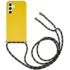 Samsung Galaxy A35 5G -kuorelle, jossa on Lanyard TPU + Wheat Straw ympäristöystävällinen puhelimen kansi hinta ja tiedot | Puhelimen kuoret ja kotelot | hobbyhall.fi