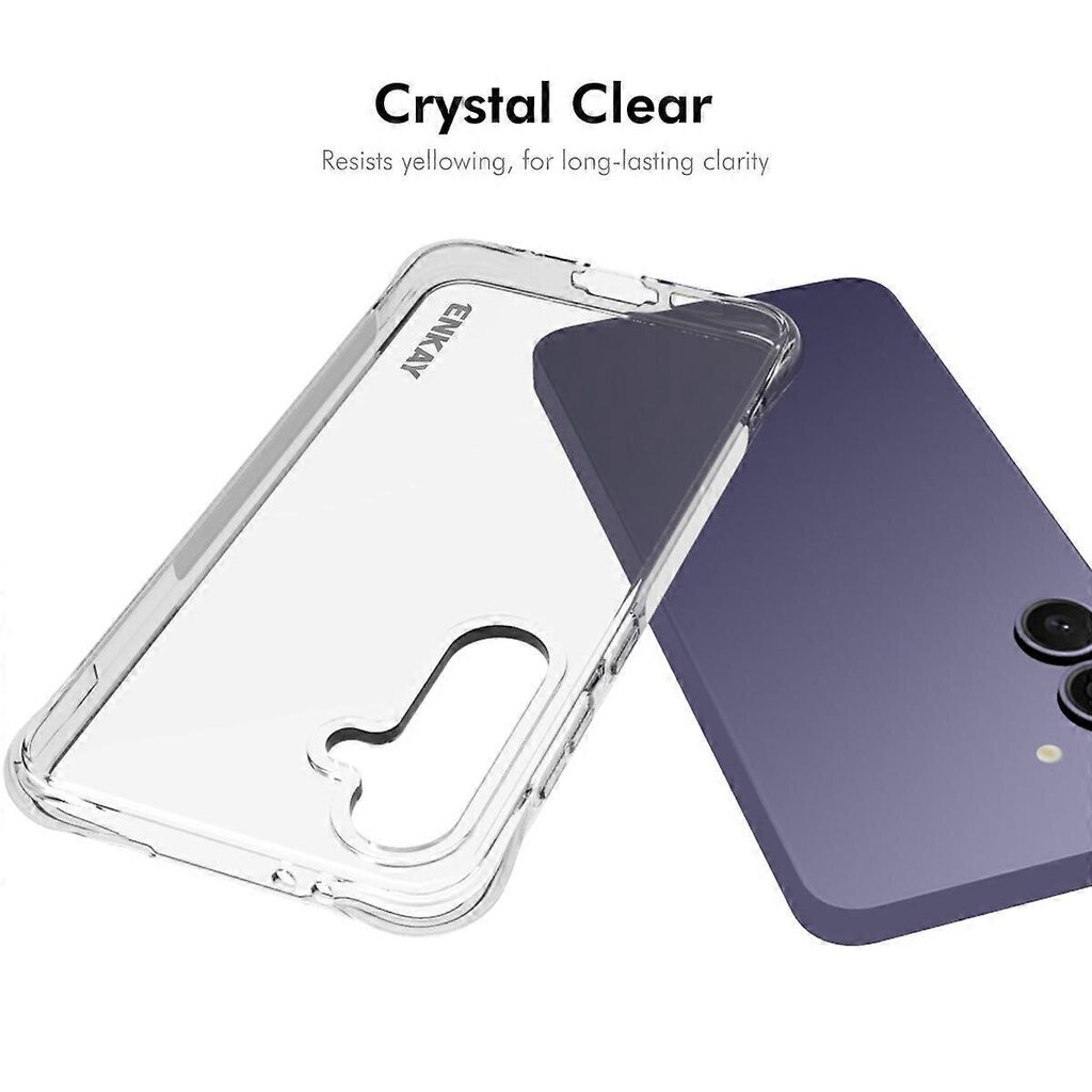 Samsung Galaxy S24 FE Crystal Clear Case TPU-puhelimen kannen kulman turvatyynyn putoamissuoja hinta ja tiedot | Puhelimen kuoret ja kotelot | hobbyhall.fi