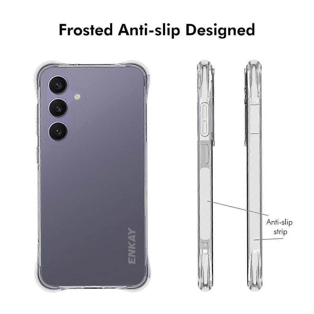 Samsung Galaxy S24 FE Crystal Clear Case TPU-puhelimen kannen kulman turvatyynyn putoamissuoja hinta ja tiedot | Puhelimen kuoret ja kotelot | hobbyhall.fi