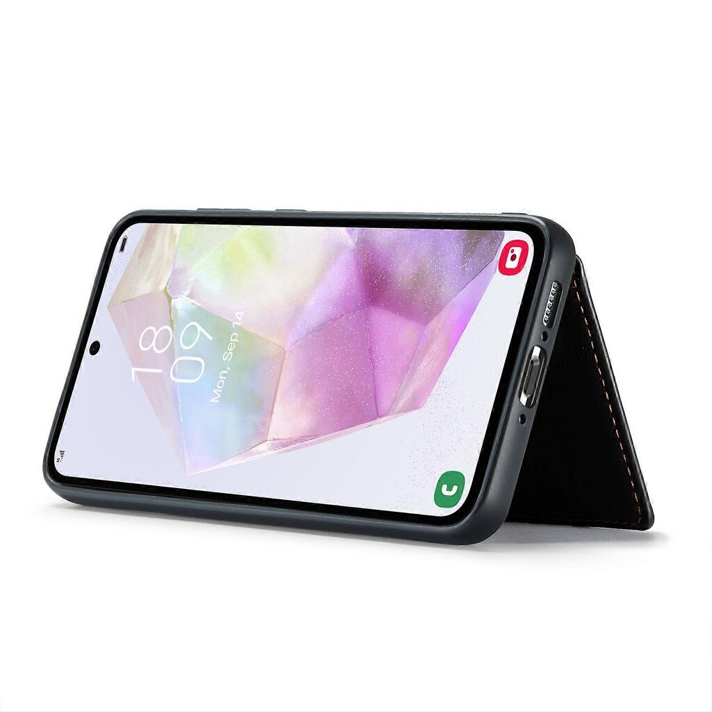 Samsung Galaxy A35 5G Case Card Bag Retro-nahka+TPU-puhelimen suojakuori hinta ja tiedot | Puhelimen kuoret ja kotelot | hobbyhall.fi