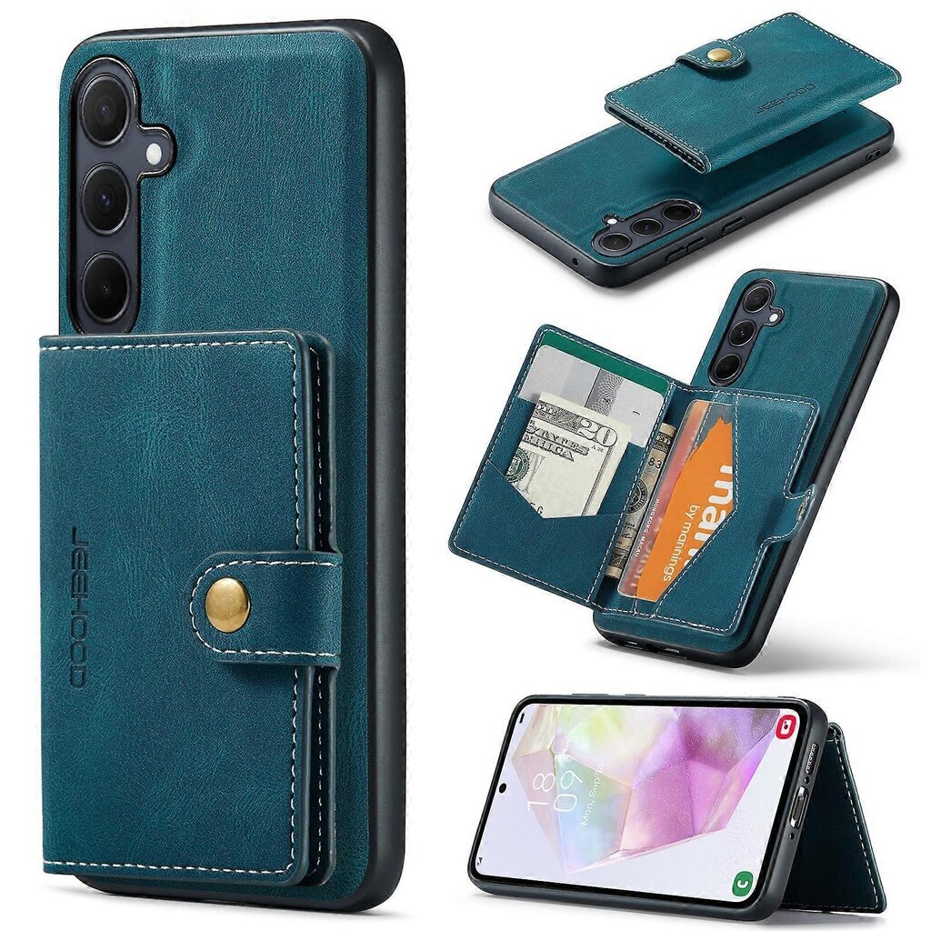 Samsung Galaxy A35 5G Case Card Bag Retro-nahka+TPU-puhelimen suojakuori hinta ja tiedot | Puhelimen kuoret ja kotelot | hobbyhall.fi