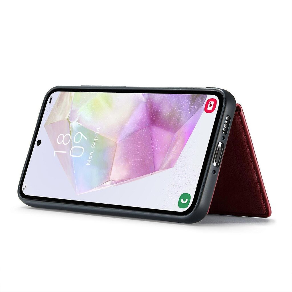 Samsung Galaxy A35 5G Case Card Bag Retro-nahka+TPU-puhelimen suojakuori hinta ja tiedot | Puhelimen kuoret ja kotelot | hobbyhall.fi