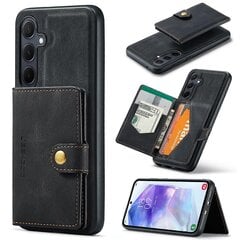 Samsung Galaxy A55 5G Case Nahka+TPU-puhelimen suojus korttilaukulla hinta ja tiedot | Puhelimen kuoret ja kotelot | hobbyhall.fi