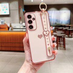 Samsung Galaxy A55 5G Case Ranneke TPU-puhelimen suojakuori Love Heart Galvanointi hinta ja tiedot | Puhelimen kuoret ja kotelot | hobbyhall.fi