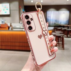 Samsung Galaxy A55 5G Case Ranneke TPU-puhelimen suojakuori Love Heart Galvanointi hinta ja tiedot | Puhelimen kuoret ja kotelot | hobbyhall.fi