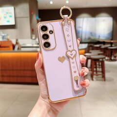 Samsung Galaxy A55 5G Case Ranneke TPU-puhelimen suojakuori Love Heart Galvanointi hinta ja tiedot | Puhelimen kuoret ja kotelot | hobbyhall.fi