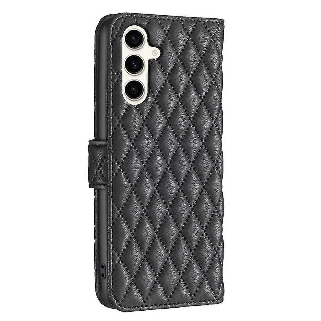 Samsung Galaxy M35 5G -nahkaiselle puhelinkotelolle Rombus Grid Pattern hinta ja tiedot | Puhelimen kuoret ja kotelot | hobbyhall.fi