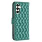 Samsung Galaxy M35 5G -nahkaiselle puhelinkotelolle Rombus Grid Pattern hinta ja tiedot | Puhelimen kuoret ja kotelot | hobbyhall.fi