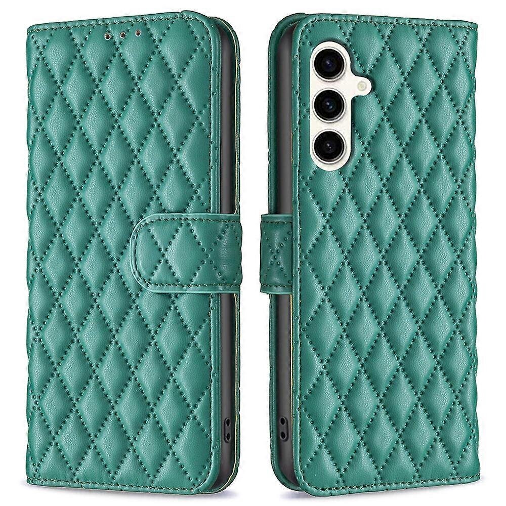 Samsung Galaxy M35 5G -nahkaiselle puhelinkotelolle Rombus Grid Pattern hinta ja tiedot | Puhelimen kuoret ja kotelot | hobbyhall.fi