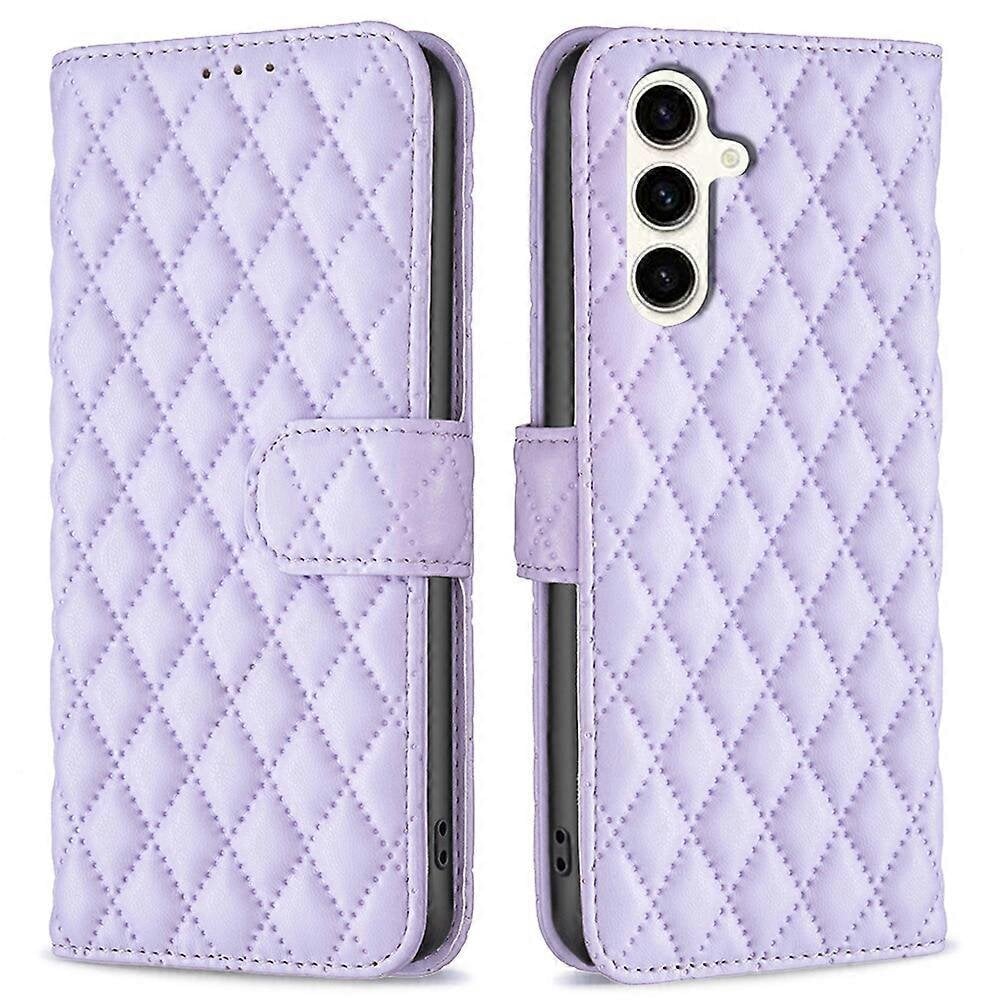 Samsung Galaxy M35 5G -nahkaiselle puhelinkotelolle Rombus Grid Pattern hinta ja tiedot | Puhelimen kuoret ja kotelot | hobbyhall.fi