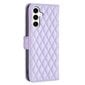 Samsung Galaxy M35 5G -nahkaiselle puhelinkotelolle Rombus Grid Pattern hinta ja tiedot | Puhelimen kuoret ja kotelot | hobbyhall.fi