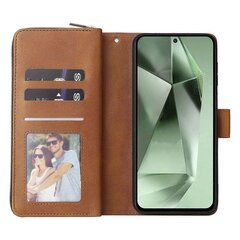 Samsung Galaxy S24 FE -kotelolle vetoketjullinen tasku PU-nahkainen puhelimen kansi ja käsihihna hinta ja tiedot | Puhelimen kuoret ja kotelot | hobbyhall.fi