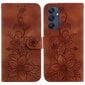 Samsung Galaxy M35 5G -telinekotelolle Lily Flower Imprint -nahkainen puhelimen suojus hinta ja tiedot | Puhelimen kuoret ja kotelot | hobbyhall.fi