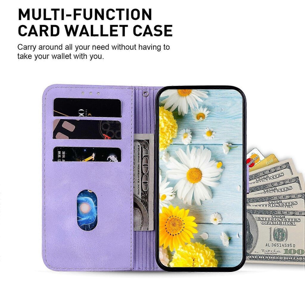 Samsung Galaxy M35 5G -telinekotelolle Lily Flower Imprint -nahkainen puhelimen suojus hinta ja tiedot | Puhelimen kuoret ja kotelot | hobbyhall.fi