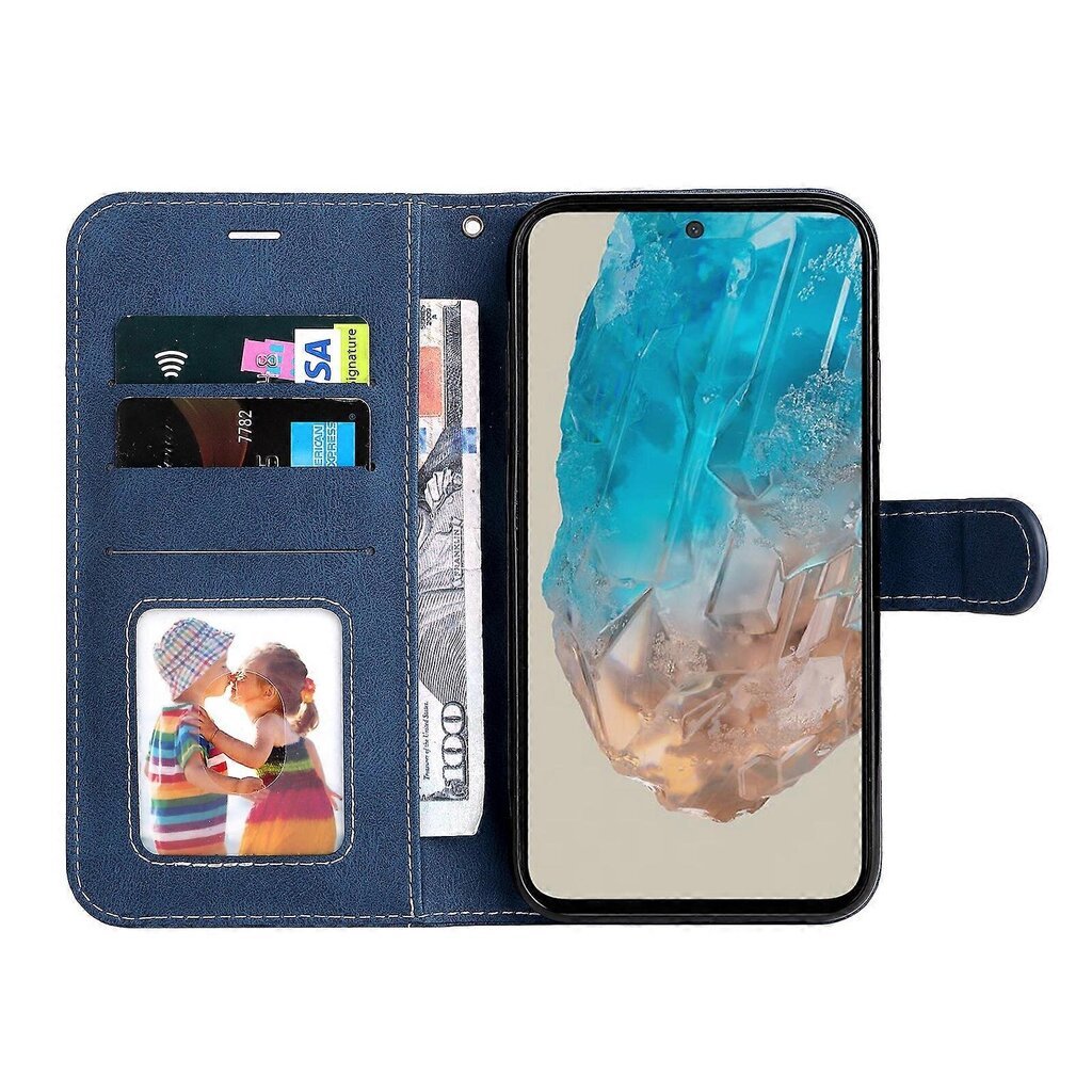 Samsung Galaxy M35 5G -kuoren liitosväri, PU-nahkainen puhelimen suojus rannehihnalle hinta ja tiedot | Puhelimen kuoret ja kotelot | hobbyhall.fi