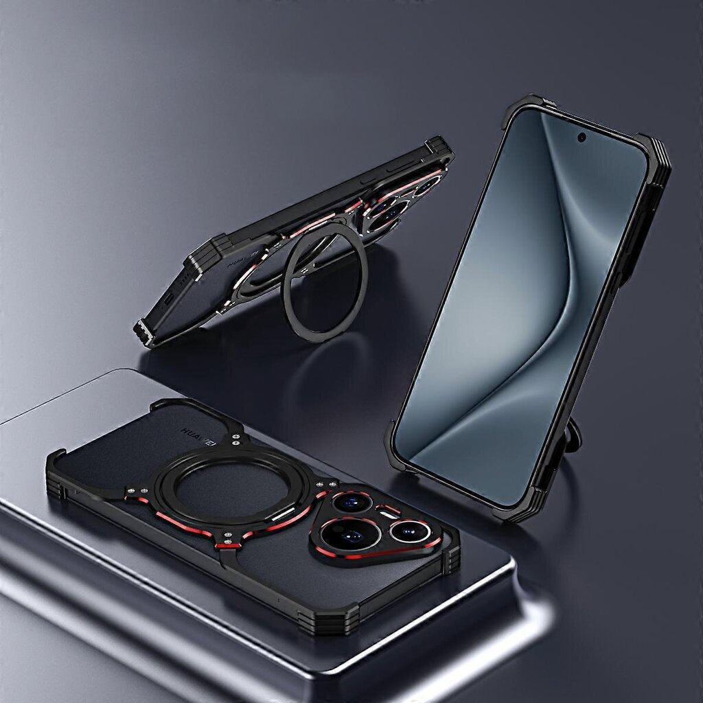 Huawei Pura 70 Magnetic Case Kickstand Metal Puskurin puhelimen suojakuorelle hinta ja tiedot | Puhelimen kuoret ja kotelot | hobbyhall.fi