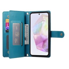 Samsung Galaxy A35 5G Case PU-nahkaiselle vetoketjutaskulle, Flip-puhelimen suojus hinta ja tiedot | Puhelimen kuoret ja kotelot | hobbyhall.fi