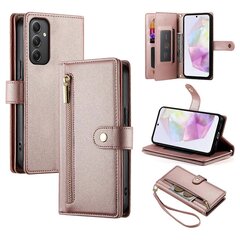 Samsung Galaxy A35 5G Case PU-nahkaiselle vetoketjutaskulle, Flip-puhelimen suojus hinta ja tiedot | Puhelimen kuoret ja kotelot | hobbyhall.fi