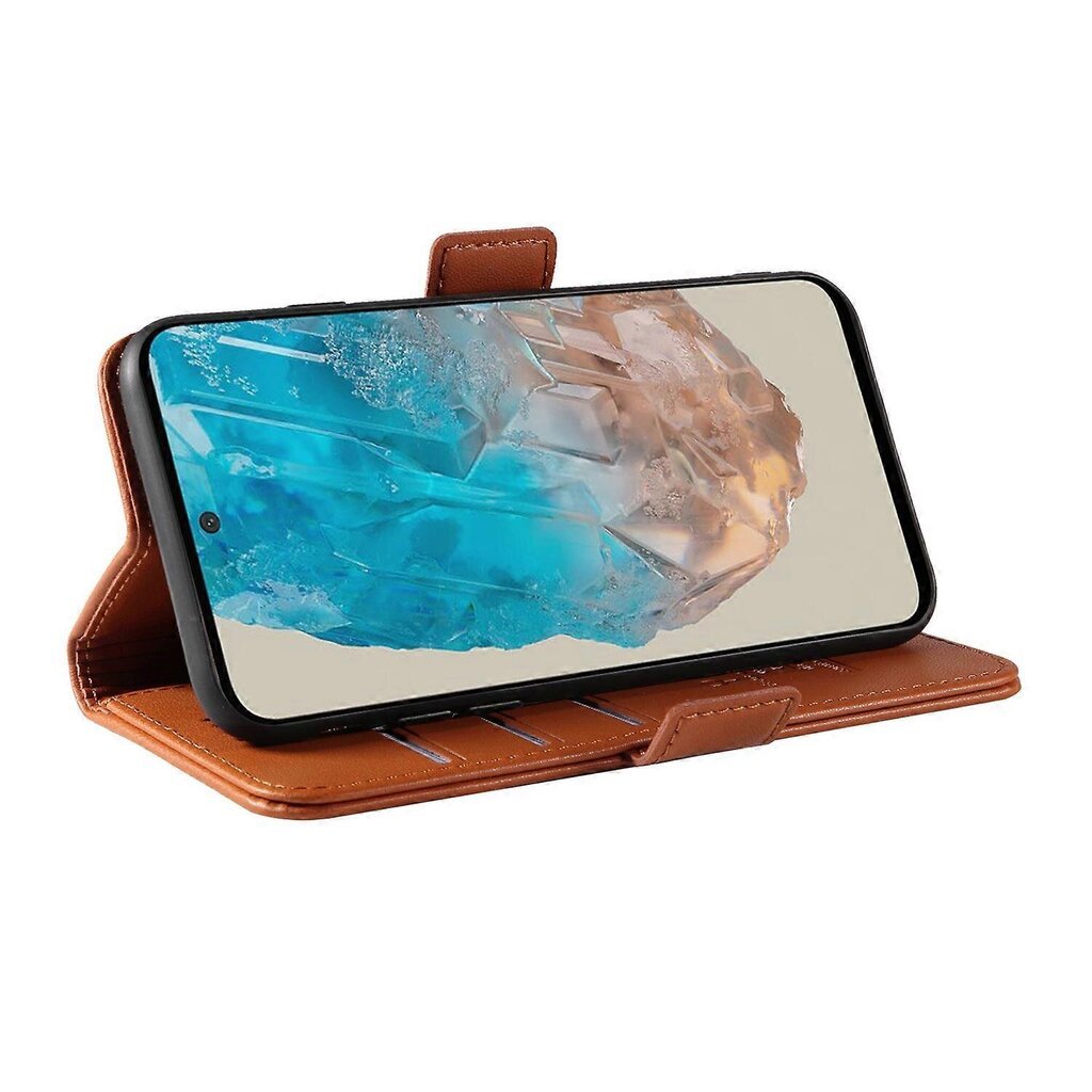 Samsung Galaxy M35 5G Case Flip Wallet Iskunkestävälle nahkaiselle puhelinkuorelle hinta ja tiedot | Puhelimen kuoret ja kotelot | hobbyhall.fi