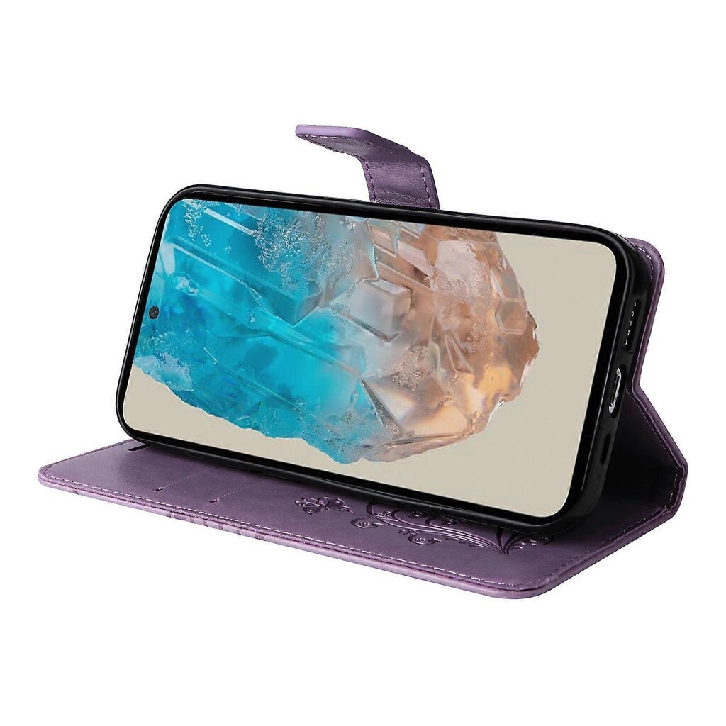 Painettu kukkasarjan kotelo Samsung Galaxy M35 5G Case PU-nahkaiselle lompakkopuhelimelle perhonenkuvio hinta ja tiedot | Puhelimen kuoret ja kotelot | hobbyhall.fi