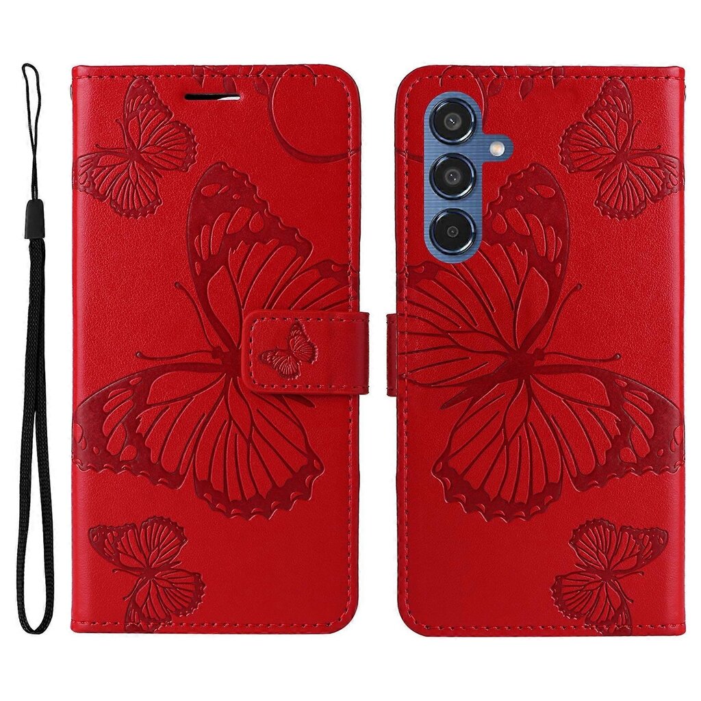 Painettu kukkasarjan kotelo Samsung Galaxy M35 5G Case PU-nahkaiselle lompakkopuhelimelle perhonenkuvio hinta ja tiedot | Puhelimen kuoret ja kotelot | hobbyhall.fi