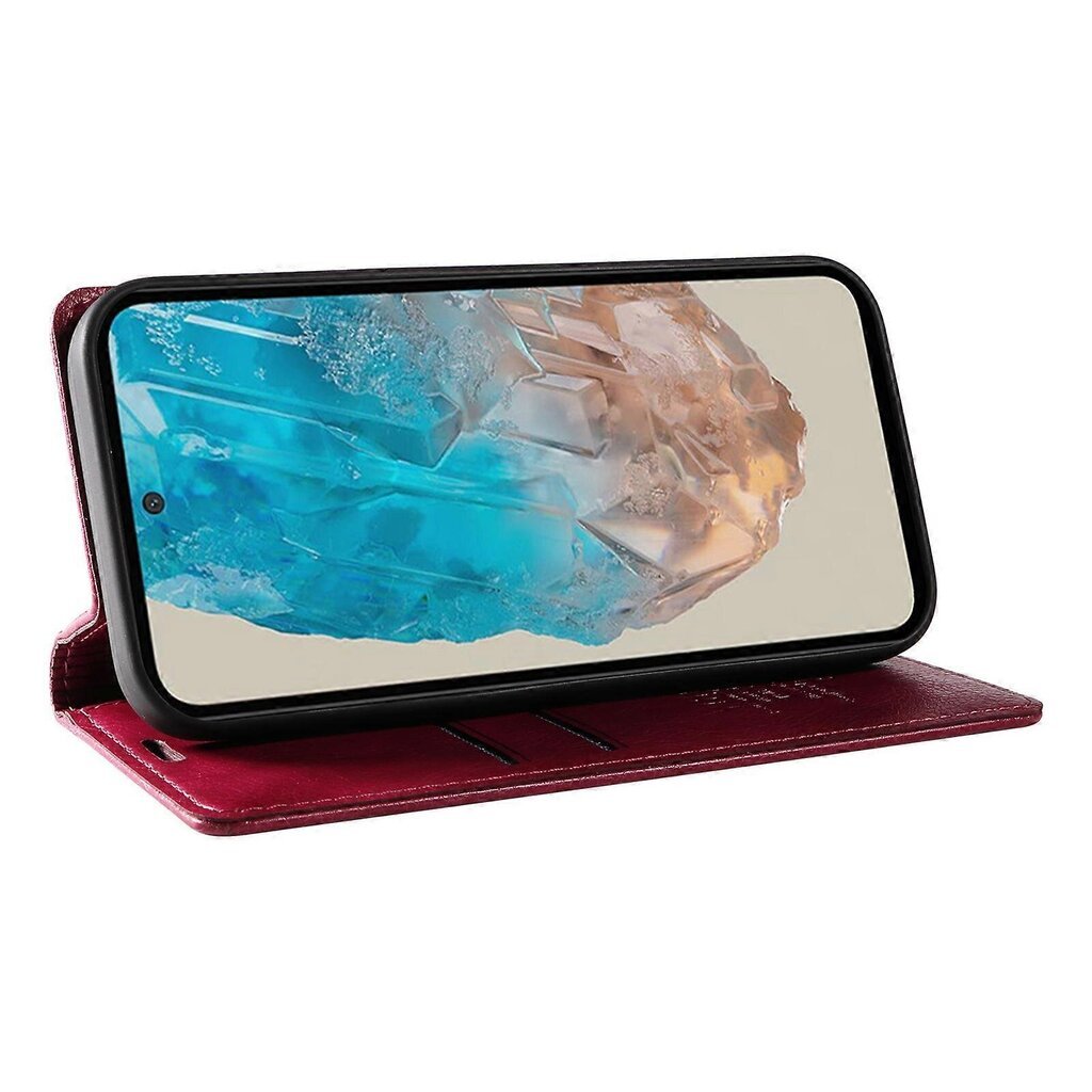 Samsung Galaxy M35 5G -kotelolle Litchi Grain Nahkainen Lompakon puhelimen suojakuori hinta ja tiedot | Puhelimen kuoret ja kotelot | hobbyhall.fi