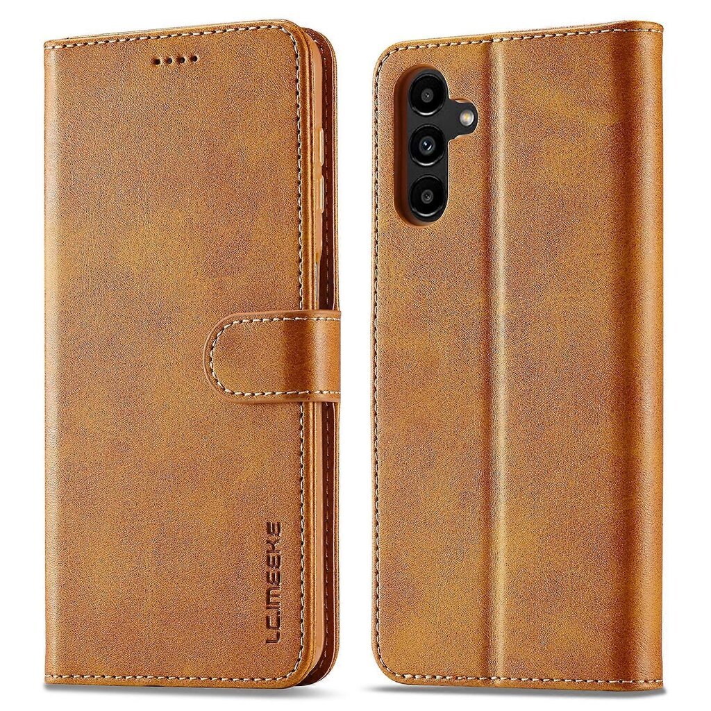 Samsung Galaxy S24 FE Case Calf Texture PU-nahkajalustalle Lompakon puhelimen suojakuori hinta ja tiedot | Puhelimen kuoret ja kotelot | hobbyhall.fi