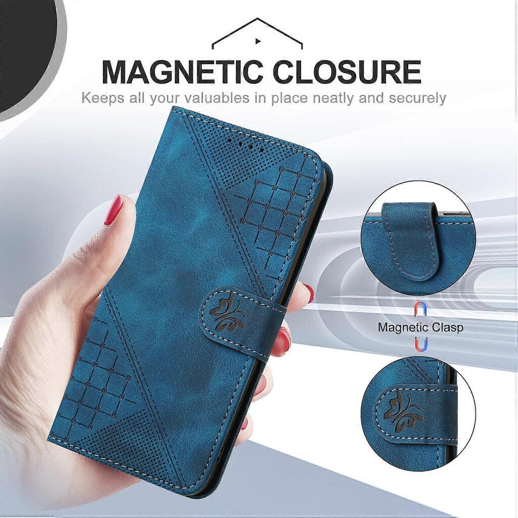 Samsung Galaxy A35 5G Case Butterfly Imprint -nahkaiselle lompakkopuhelimelle hinta ja tiedot | Puhelimen kuoret ja kotelot | hobbyhall.fi