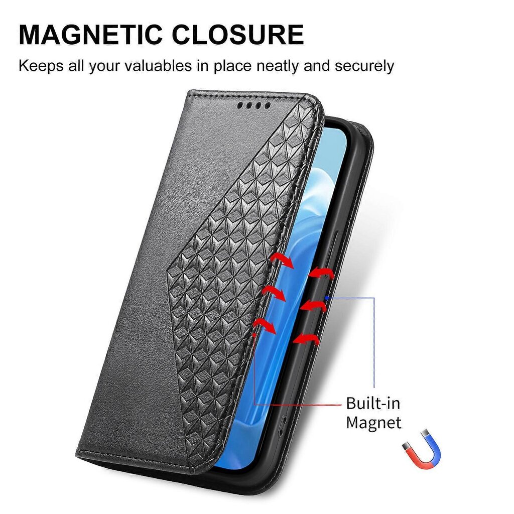 Samsung Galaxy M35 5G Case Calf Texture PU-nahkaiselle puhelimen suojakuorelle lompakolla hinta ja tiedot | Puhelimen kuoret ja kotelot | hobbyhall.fi