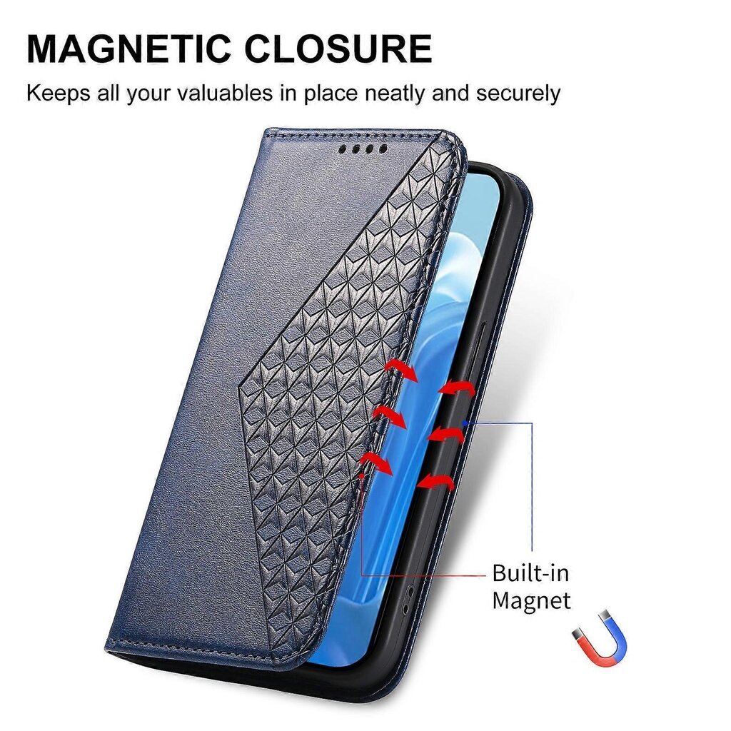 Samsung Galaxy M35 5G Case Calf Texture PU-nahkaiselle puhelimen suojakuorelle lompakolla hinta ja tiedot | Puhelimen kuoret ja kotelot | hobbyhall.fi