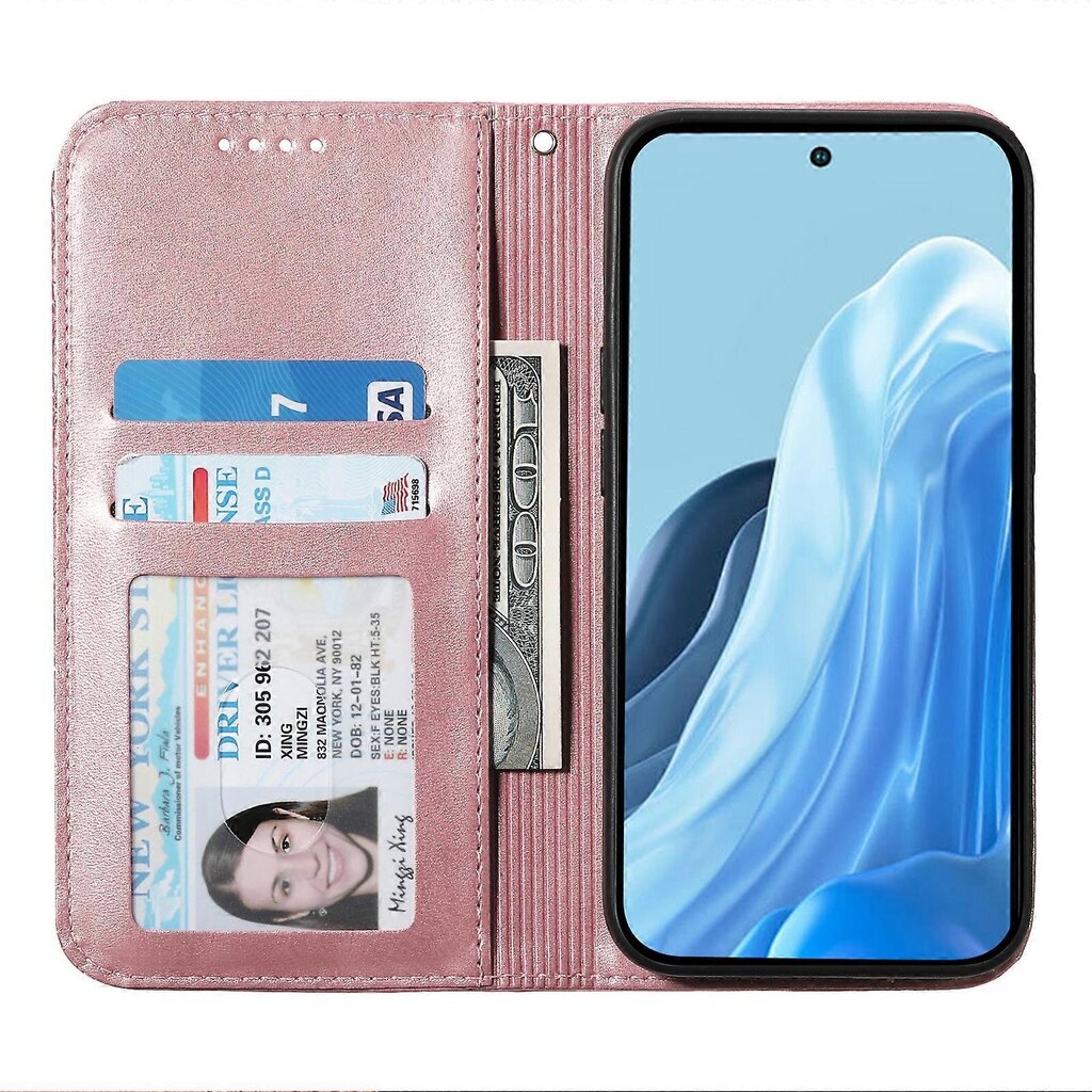 Samsung Galaxy M35 5G Case Calf Texture PU-nahkaiselle puhelimen suojakuorelle lompakolla hinta ja tiedot | Puhelimen kuoret ja kotelot | hobbyhall.fi