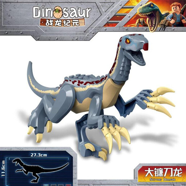 Jurassic Dinosaur Therizinosaurus World Park Giganotosaurus Dino malli Quetzalcoatlus Rakennuspalikat Tiilet Lasten Lelut Joululahja