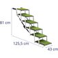 Kokoontaitettavat koiraportaat tekonurmella, Wiesenfield WIE-PETSTEP-1051, korkeus 81 cm, enintään 68 kg, 6 askelmaa hinta ja tiedot | Muut retkeilyvarusteet | hobbyhall.fi