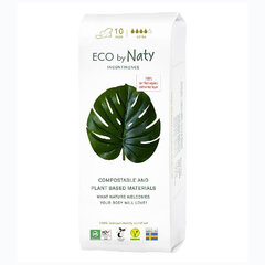 Hygieniasiteet Eco by Naty Extra, 10 kpl. hinta ja tiedot | Tamponit ja terveyssiteet | hobbyhall.fi