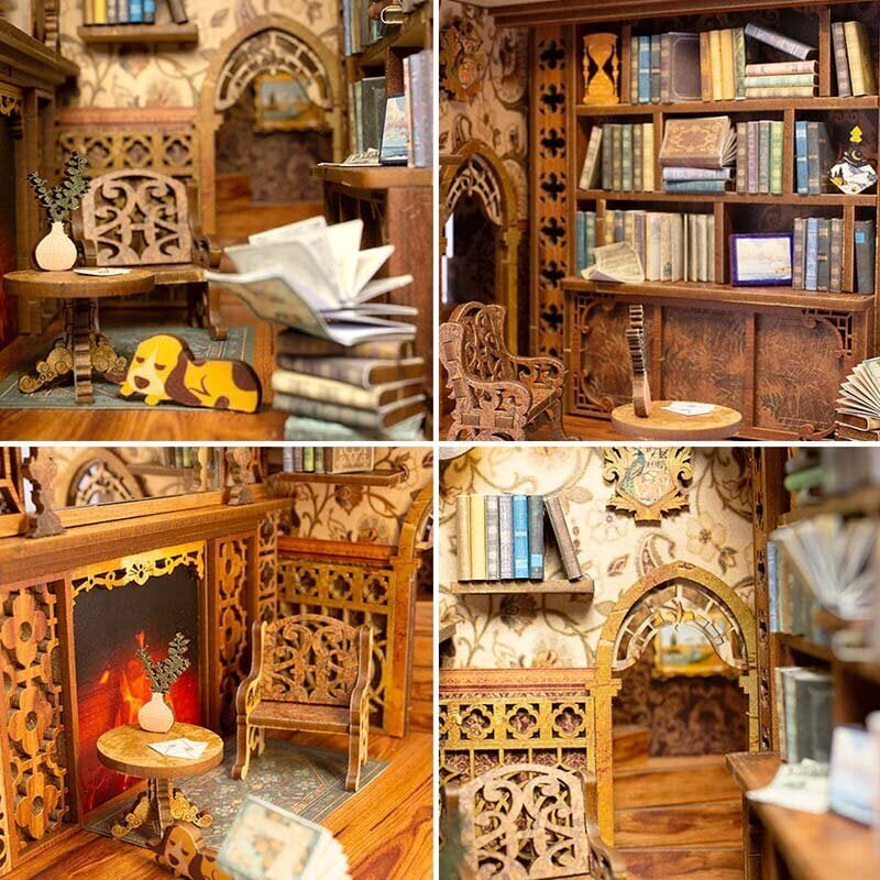 Book Nook miniatyyri talo - Ilmasto kirjakauppa - CuteBee hinta ja tiedot | Palapelit | hobbyhall.fi