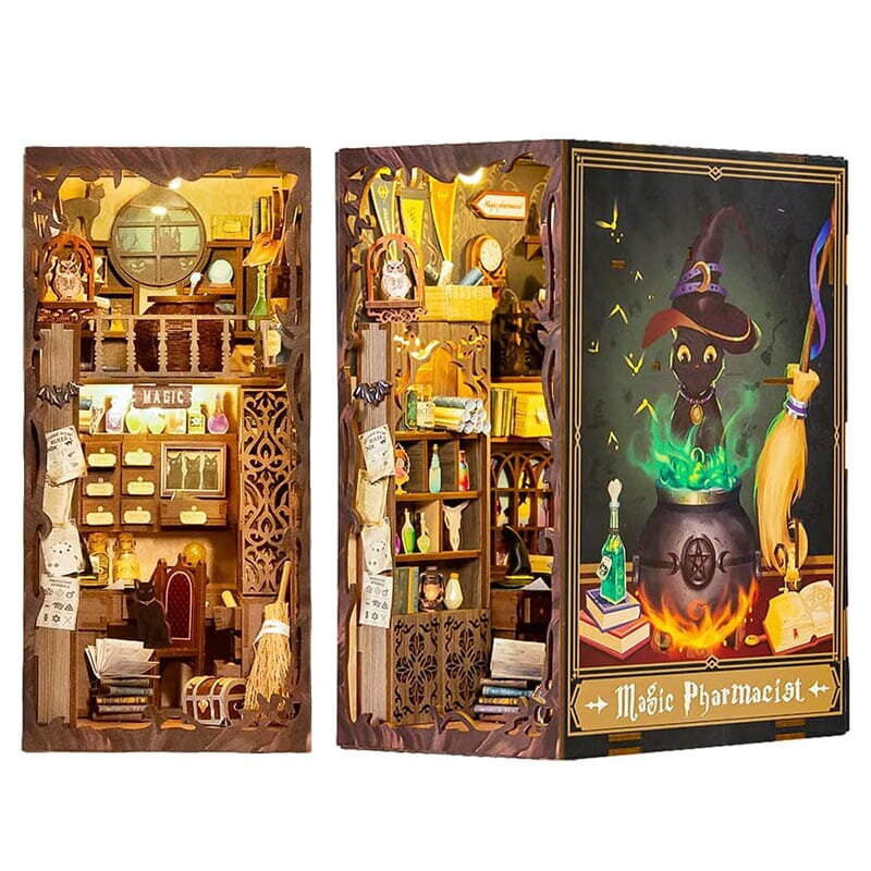 Book Nook miniatyyri talo - Magic apteekki - CuteBee hinta ja tiedot | Tyttöjen lelut | hobbyhall.fi