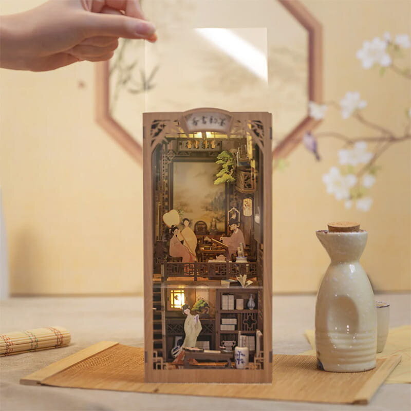 Book Nook miniatyyri talo - Valkoinen Orchid huvimaja - CuteBee hinta ja tiedot | Palapelit | hobbyhall.fi