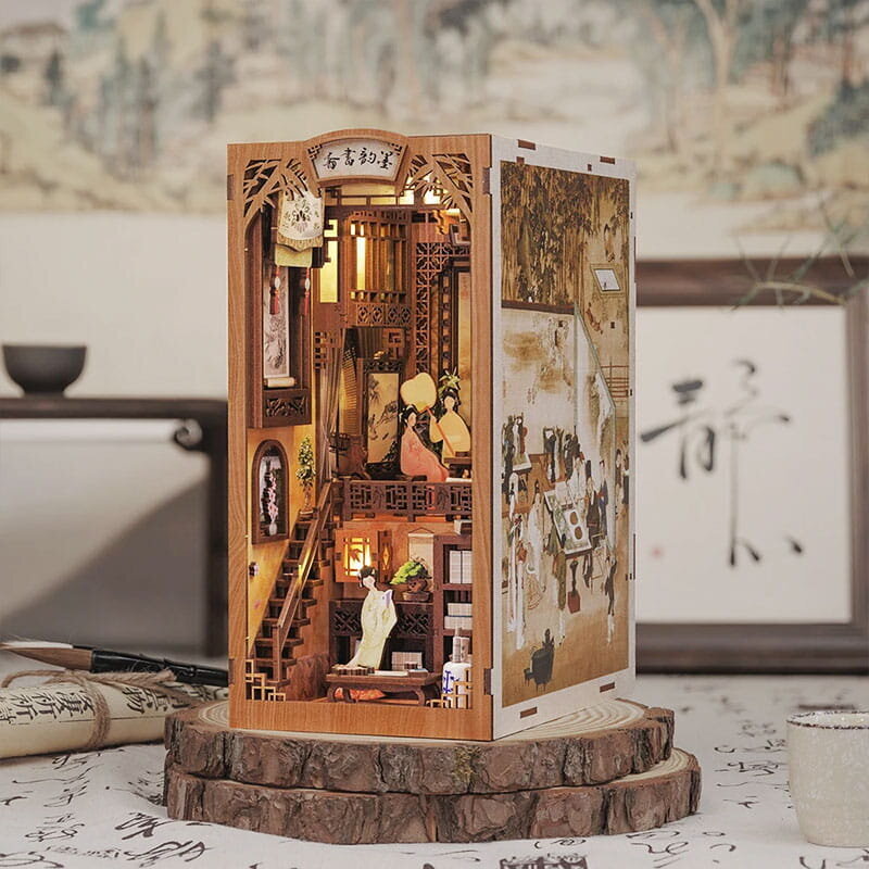 Book Nook miniatyyri talo - Valkoinen Orchid huvimaja - CuteBee hinta ja tiedot | Palapelit | hobbyhall.fi