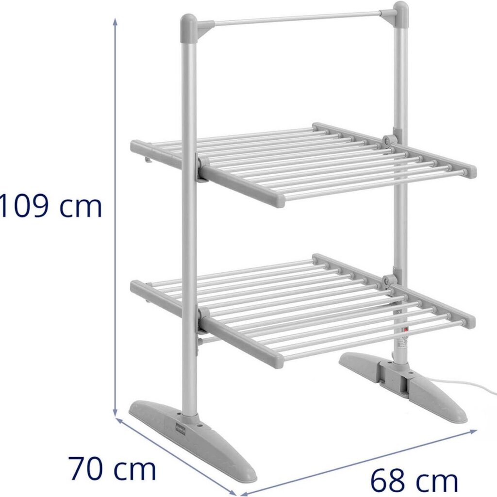 Sähköinen pyykinkuivausrumpu, 2-tasoinen, 24 lämmitysliuskaa, Ulsonix ULX-DRY 2H1, 55C, 20 kg. hinta ja tiedot | Kylpyhuonekaapit | hobbyhall.fi