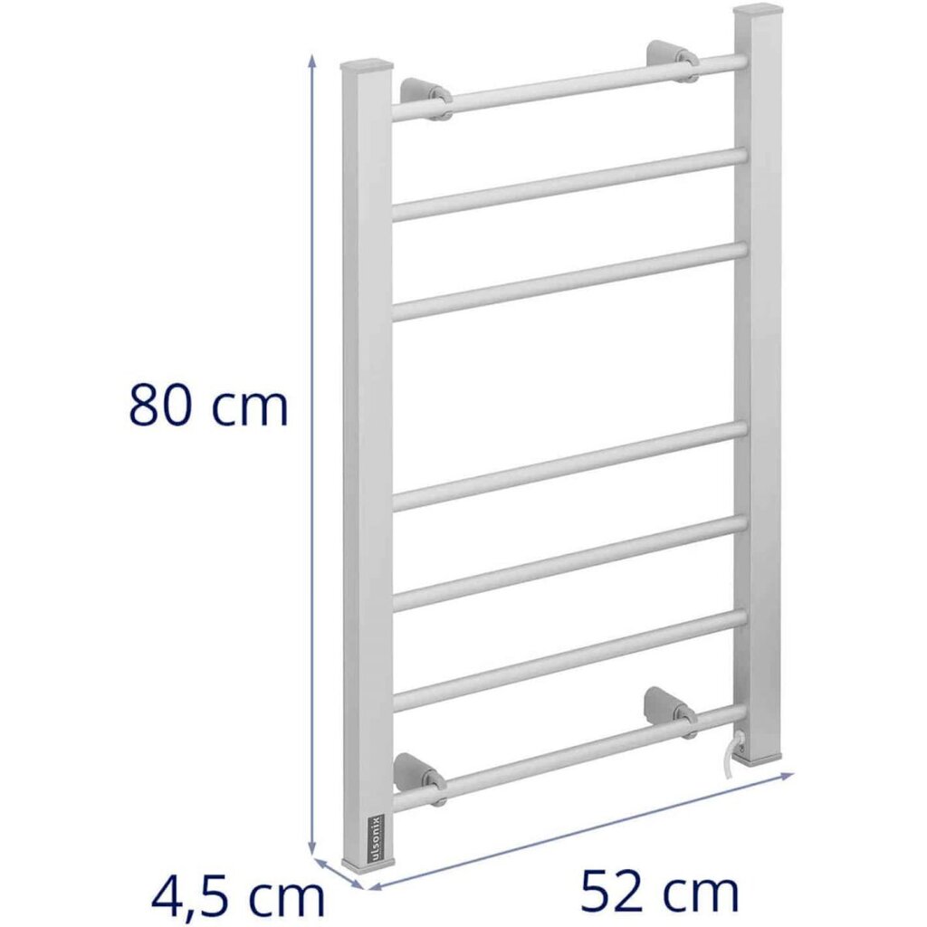 Sähköinen seinään asennettava kylpyhuonelämmitin 7 baaria, Ulsonix ULX-DRY I 711, 120 W., harmaa hinta ja tiedot | Kylpyhuonekaapit | hobbyhall.fi
