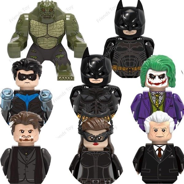 8 kpl Justice League Batman Superman Flash Wonder Woman Martian Manhunter Vihreä Lyhty Block Mini miesfiguuri