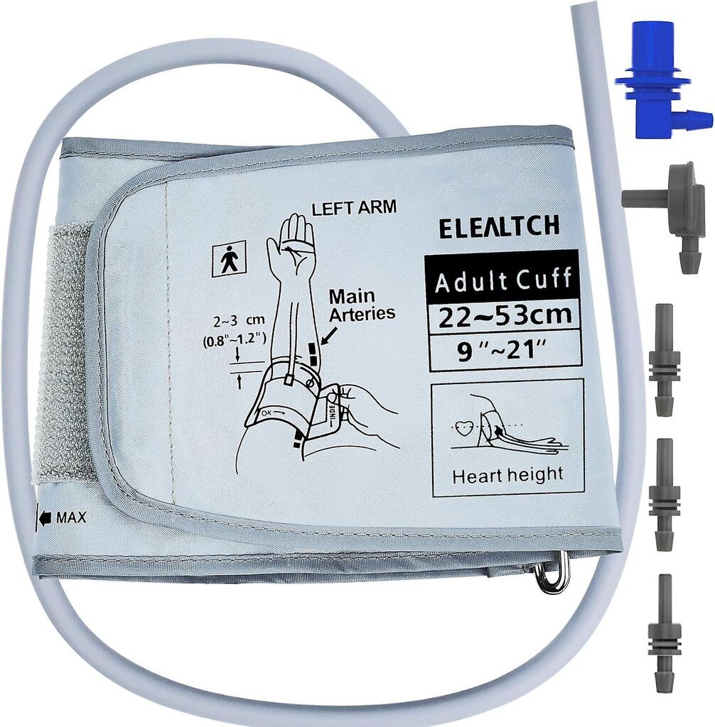 Erittäin suuri mansetti, joka on yhteensopiva Omronin 9–21 tuuman (22–53 cm) XL-verenpaineen kanssa, aikuisten ARM BP:n vaihtomansetti isolle käsivarrelle, harmaa hinta ja tiedot | Uimaliivit ja kellukkeet | hobbyhall.fi